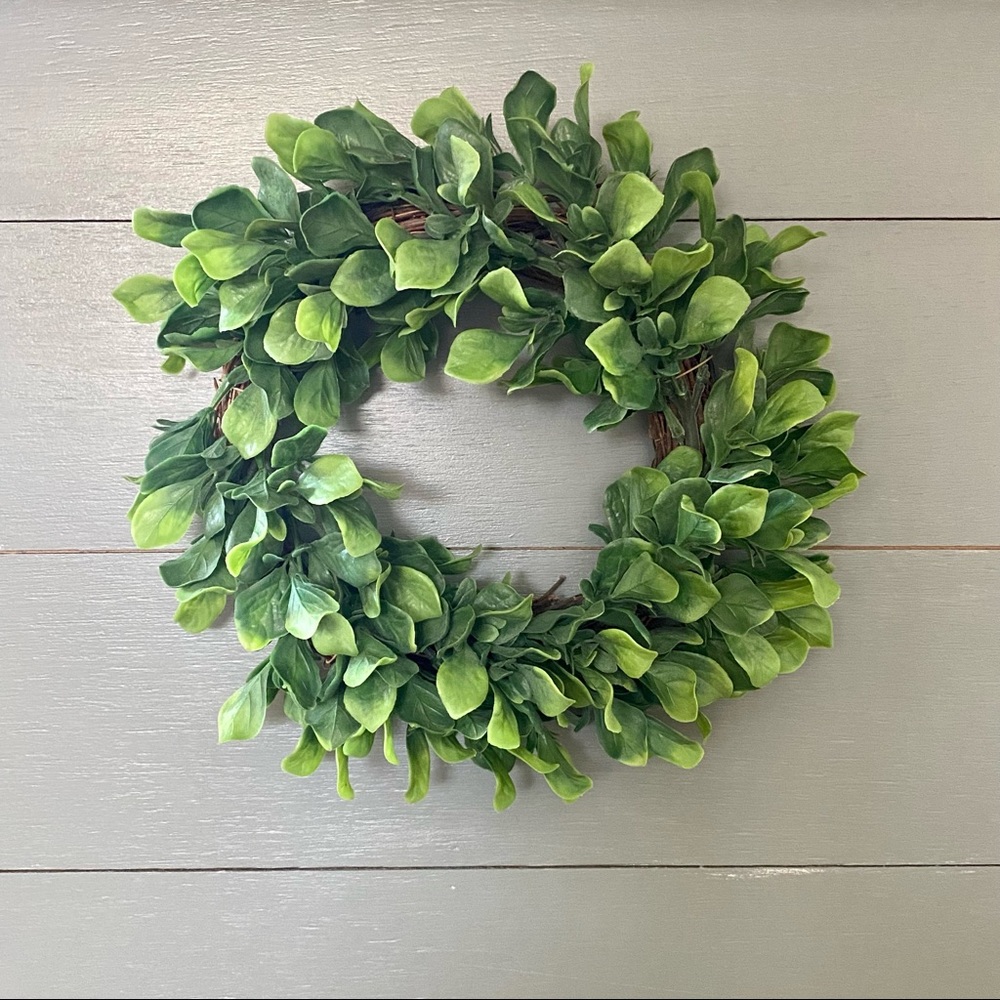 Faux Green‎ Wreath 12" Farmhouse Home Decor